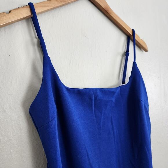 NEW Lulus Compelling Composure Elegant Blue Sleeveless Ruffle Bodycon Mini Dress - Picture 8 of 12